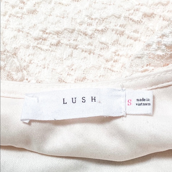 LUSH Cream Lace Skater Dress Size Small - Picture 4 of 4